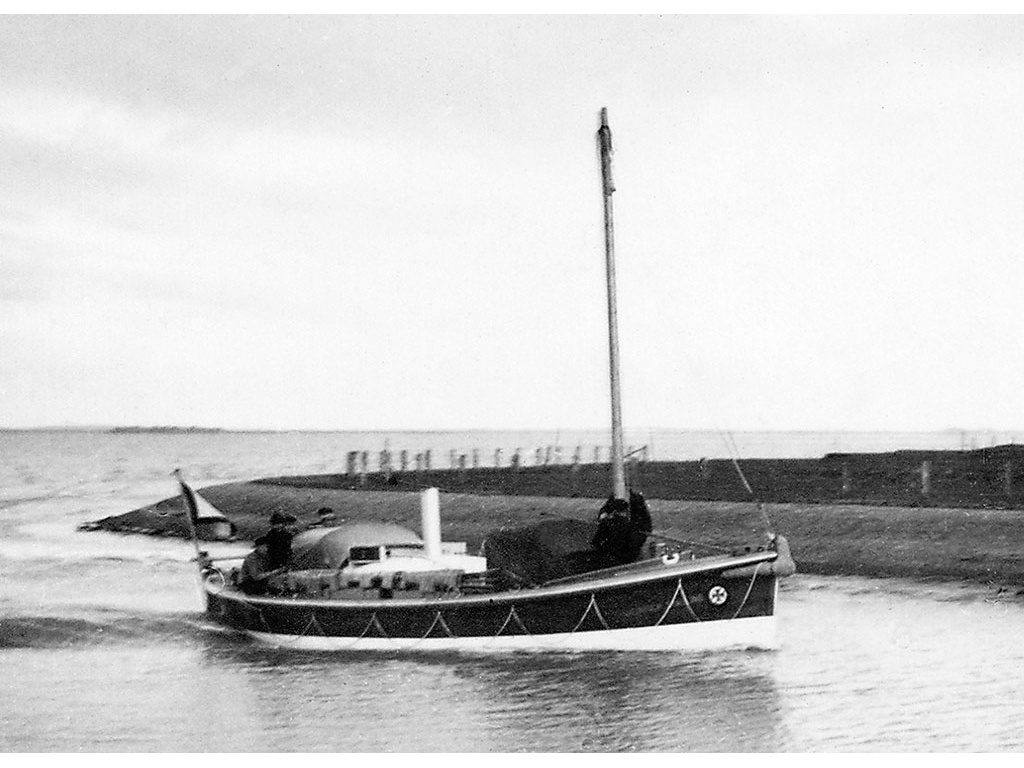 historische ansichtskarte nr  4   motorrettungsboot heinrich stalling
